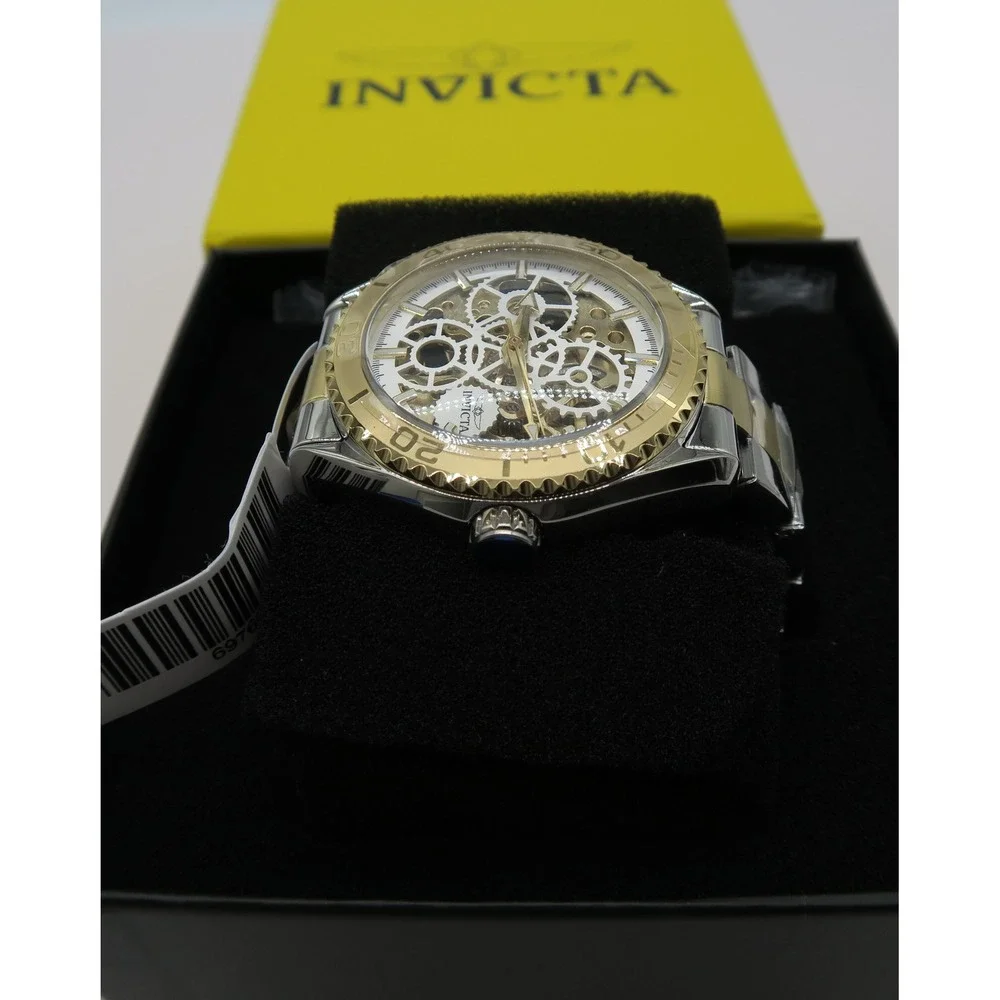 Invicta Objet D Art Glyph Automatic Men's Watch w/ Skeleton Dial - 43mm Two Tone